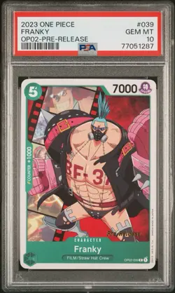PSA 10 Paramount War Pre-Release Cards OP02-039 Franky - Image 1
