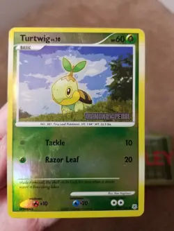 2007 POKEMON DIAMOND & PEARL SET TURTWIG REVERSE HOLO CARD 103/130 - Image 1