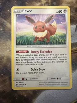 Eevee 101/149 LP Sun & Moon English Pokemon Card TCG FREE SHIPPING - Image 1