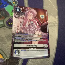 Homeros Alternate Art SEC BT24-102 NM Digimon Card Game Time Stranger - Image 1