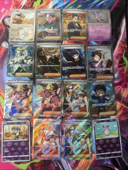 Pokemon 16 Card Lot nm Full Art Trainer HOLO Rare Hits Only F57 - Image 1