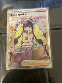 Pokemon TCG Elesa's Sparkle Full Art Holo Card 147/159 Crown Zenith - Image 1