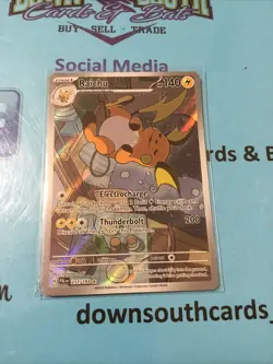 Pokemon TCG Raichu Card 211/193 Paldea Evolved Illustration Rare Full Art Holo - Image 1