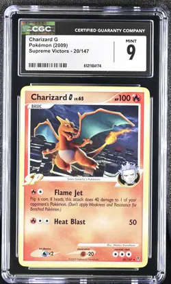 CGC 9 MINT Charizard G 2009 Supreme Victors 20/147 Pokemon Card - Image 1
