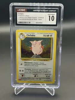 Clefable - Trading Card Game Classic Holo - #014/034 - CGC 10 GEM MINT - Image 1