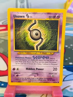 Unown [S] 87/105 Common Neo Destiny Pokemon Card - Image 1