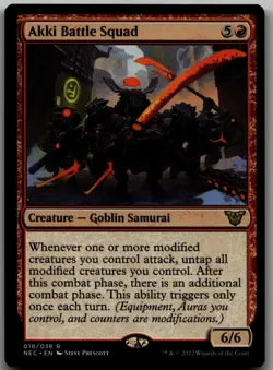 Akki Battle Squad R Commander: Kamigawa: Neon Dynasty 18 LP - Image 1