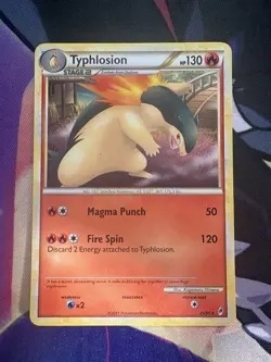 Pokemon TCG Typhlosion Call of Legends 2011 - 35/95 Regular Rare Non Holo - LP - Image 1