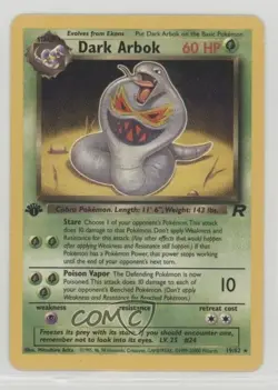 Dark Arbok 1st Ed. Pokemon Team Rocket #19 2000 - Image 1