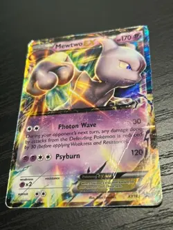 Pokemon Mewtwo EX XY183 Black Star Promo Ultra Rare Holo - HP - Image 1