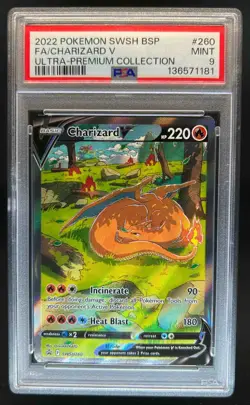 2019-2023 Pokemon SWSH Black Star Promos Charizard V #SWSH260 PSA 9 - Image 1
