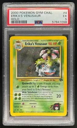 2000 Pokemon Gym Challenge Erika's Venusaur Holo #4/132 PSA 5 - Image 1