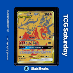 2016 POKEMON SUN & MOON BLACK STAR PROMO #SM247 RESHIRAM & CHARIZARD GX TAG TEAM - Image 1