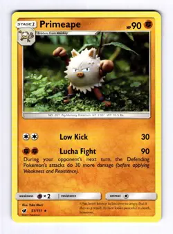 Primeape SM - Crimson Invasion #51 (2017) Rare NM Pokemon - Image 1