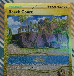 Pokemon Beach Court 263/182 Paradox Rift Gold Hyper Rare Holo NM Fast Shipping - Image 2
