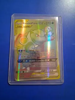 Pokemon Blastoise & Piplup Tag Team GX Sun & Moon Cosmic Eclipse 253/236 NM/M - Image 1