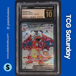 2023 POKEMON SV OBSIDIAN FLAMES - OBF EN #215/197 CHARIZARD EX FULL ART CGC 10 - Image 1