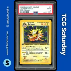 1999 POKEMON JUNGLE 1ST EDITION #4/64 JOLTEON HOLO RARE PSA 9 - Image 1