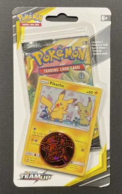 Pokemon Team Up Blister Pack - Factory Sealed - Pikachu SM162 Promo - Image 1