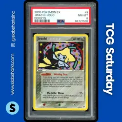 2005 POKEMON EX DEOXYS #9/107 JIRACHI HOLO PSA 8 - Image 1