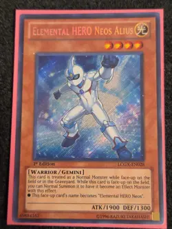 Elemental HERO Neos Alius LCGX-EN028 Secret Rare 1st Edition - VLP - Image 1
