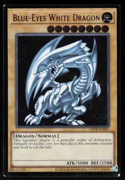 Blue-Eyes White Dragon OP28-EN001 Ultimate Rare OTS Tournament Pack 28 Yu-Gi-Oh - Image 1