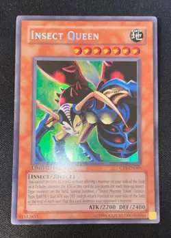 YuGiOh Super Rare Misprint Insect Queen CT1-EN005 - Lightly Played - Image 1