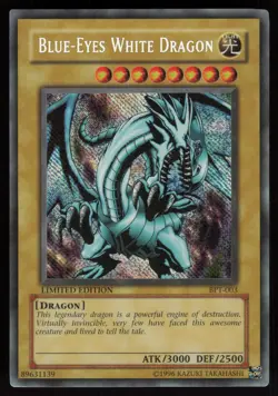 Blue-Eyes White Dragon BPT-003 Secret Rare REVERSE FOIL ERROR Yu-Gi-Oh - Image 1