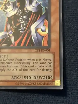 Yugioh Total Defense Shogun CT1-EN001 Secret Rare MISPRINT Limited Edition - Image 4