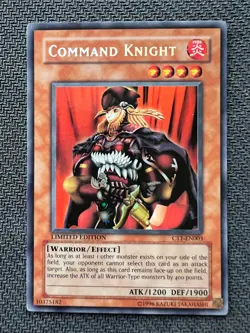 Yugioh Command Knight Limited Edition Secret Rare CT1-EN003 LP/NM misprint - Image 1