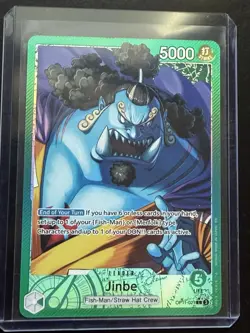 Jinbe One Piece OP11 Alternate Alt Art Leader Card Op11-021 English - Image 1