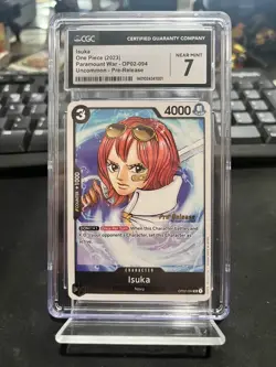 2023 One Piece Paramount War OP02-094 Isuka Pre-Release CGC 7 - Image 1