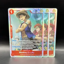 Monkey.D.Luffy OP14-013 SR One Piece The Azure Sea’s Seven Playset X3 - Image 1