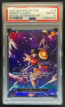 2025 One Piece Carrying On Will Monkey D Luffy Special Alt Art #OP09-119 PSA 10 - Image 1