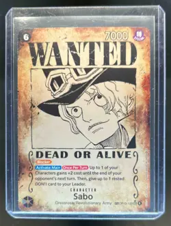 2025 One Piece Carrying On His Will Sabo Wanted Alt Art #OP13-120 - Image 1
