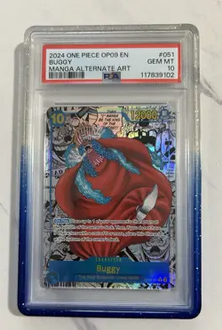 One Piece PSA10 Buggy OP09-051 Manga Alternative Art Emperors in the New World - Image 1