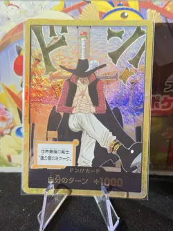 One Piece Gold DON!! Dracule Mihawk OP14 Azure Sea’s Seven Japanese Near Mint - Image 1