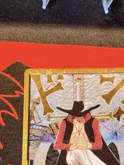 One Piece Gold DON!! Dracule Mihawk OP14 Azure Sea’s Seven Japanese Near Mint - Image 4