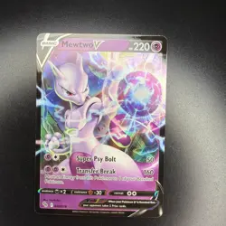 Pokemon Mewtwo v Holo Ultra Rare TCG Card Pokemon Go 030/078 - Image 1