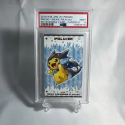 PSA 9 Poncho Pikachu Charizard X Mega Campaign Business Card Japanese Pokemon - Image 2