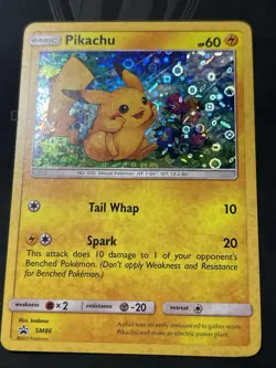 Pokemon Pikachu TCG SM86 Cosmos Holo Black Star Promo Card Fruit Roll Up NM - Image 1
