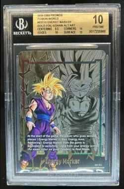 2024 Dragon Ball Super Card Fusion World Gohan Gold Alt Art #10 BGS 10 PRISTINE - Image 1