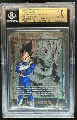 2024 Dragon Ball Super Card Fusion World Vegeta Gold Alt Art #02 BGS 10 PRISTINE - Image 1
