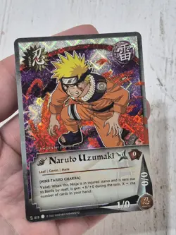 Naruto Collectible Card Game Foil Naruto Uzumaki 025 CCG TCG 2002 Holo VTG - Image 2