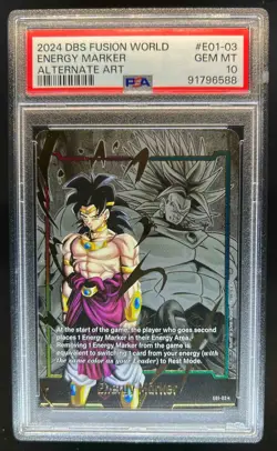 2024 Bandai Dragon Ball Super Card Energy Maker Alt Art #E01-03 PSA 10 - Image 1