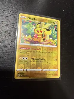 Pikachu 052/196 Reverse Holo SWSH11: Lost Origin - Pokemon Card - NM - Image 1
