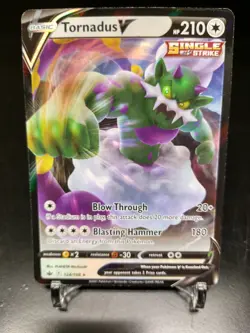 Tornadus V — NM-M Ultra Rare Card — Pokemon TCG Chilling Reign 124/198 - Image 1