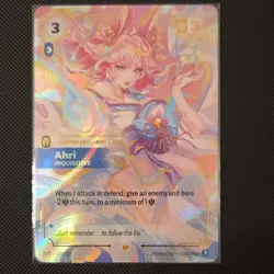 League of Legends Ahri Inquisitive Champion Unit Foil Card 2026 Fresh pull 2/13 - Image 1