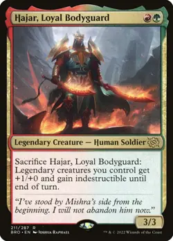 MTG Hajar, Loyal Bodyguard The Brothers' War 211/287 Regular Rare - Image 1
