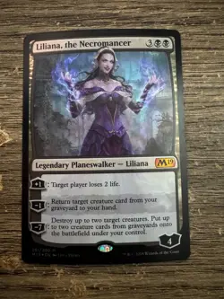 Magic the Gathering Liliana, the Necromancer Core Set 2019 Foil - Image 1